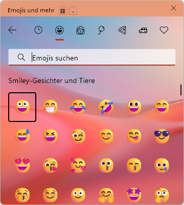 Emoji-Fenster