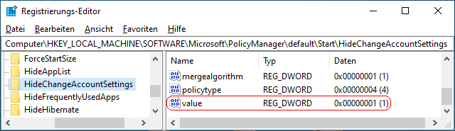 HideChangeAccountSettings