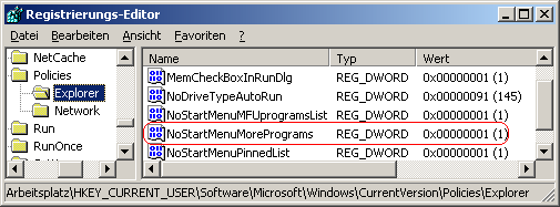 NoStartMenuMorePrograms