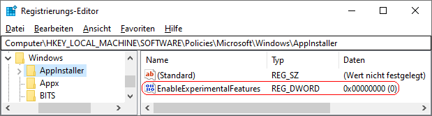 EnableExperimentalFeatures