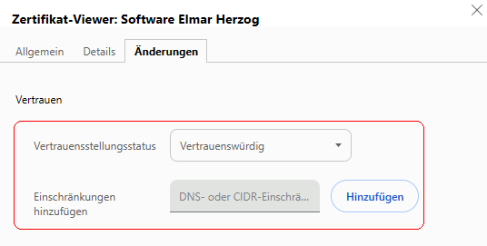 Zertifikat