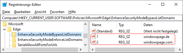 EnhanceSecurityModeBypassListDomains