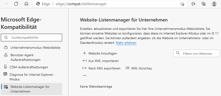 Microsoft Edge-Kompatibilität