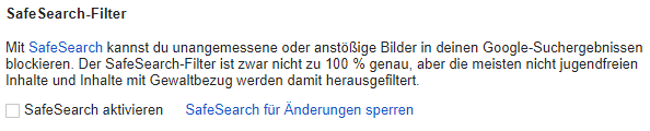 Google SafeSearch
