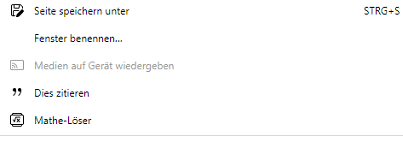Option "Seite speichern als"