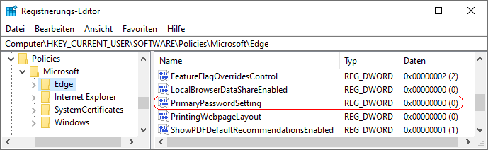 PrimaryPasswordSetting