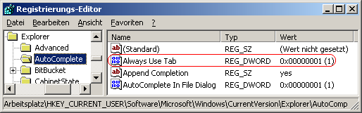 Always Use Tab