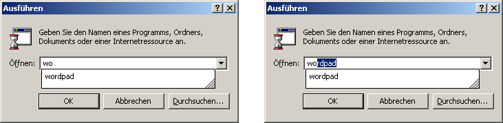 Dialog "Ausführen"