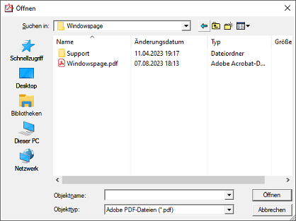 Alter Standard-Windows-Dialog