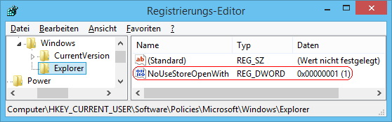NoUseStoreOpenWith