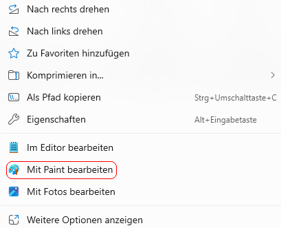 Neues Kontextmenü