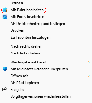 Altes Kontextmenü