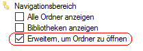 Ordneroptionen