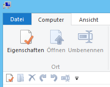 Unter Menüband anzeigen