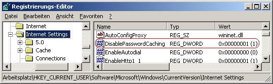 DisablePasswordCaching