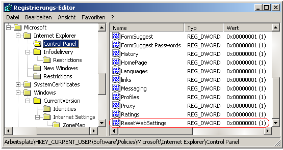 ResetWebSettings