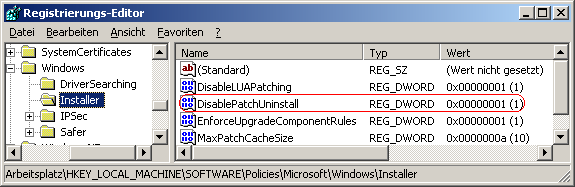 DisablePatchUninstall