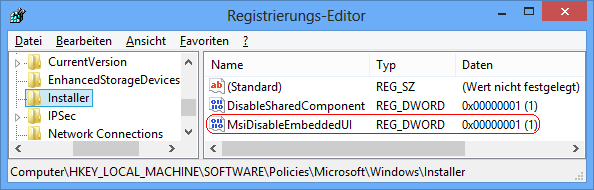 MsiDisableEmbeddedUI