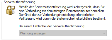 Serverauthentifizierung