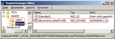 AllowUnencryptedTraffic