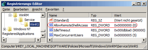 AllowRemoteShellAccess