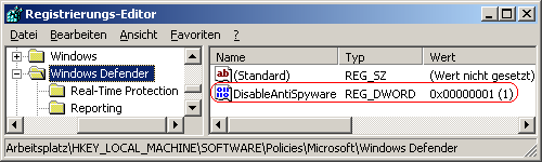 DisableAntiSpyware
