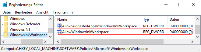 AllowWindowsInkWorkspace