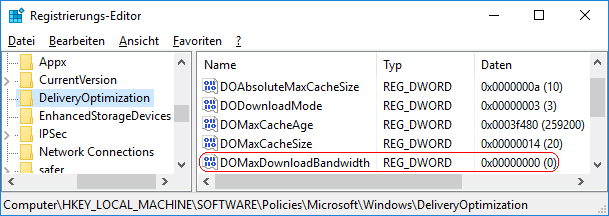 DOMaxDownloadBandwidth