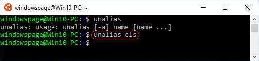 Unalias