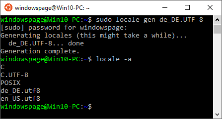 locale-gen