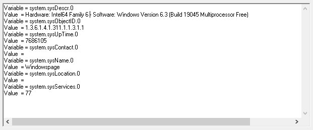 SNMP System-Abfrage