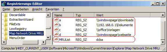 Map Network Drive MRU
