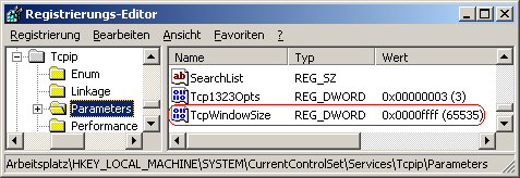 TcpWindowSize