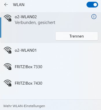 Alle WLAN-Netzwerke