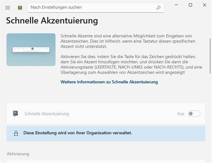 "Schnelle Akzentuierung" ("Quick Accent")
