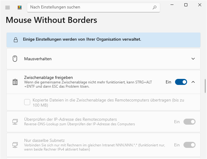Nur dasselbe Subnetz