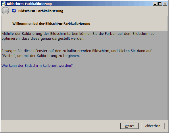 Bildschirm-Farbkalibrierung