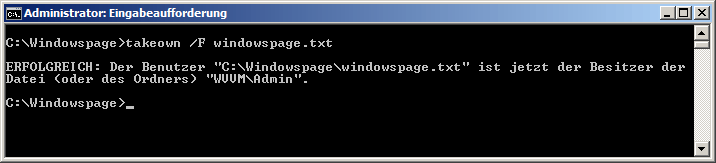 takeown /F windowspage.txt