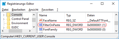 FilterOnPaste
