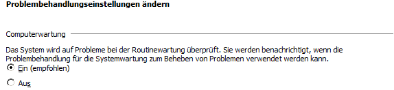 Problembehandlung