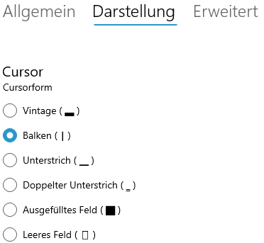 Einstellungen