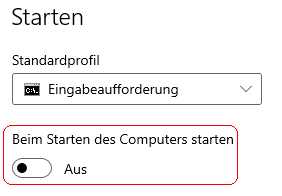 Beim Starten des Computers starten