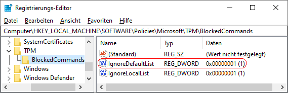 IgnoreDefaultList
