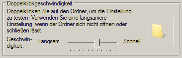Doppelklickgeschwindigkeit