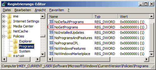 NoGetPrograms