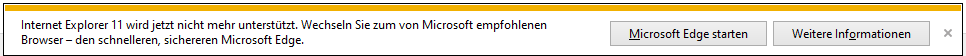 IE11 Benachrichtigung