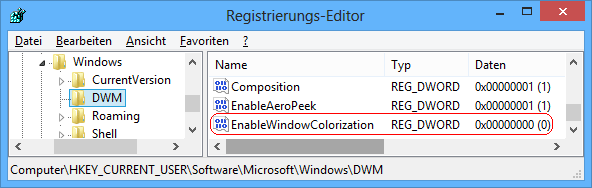 EnableWindowColorization